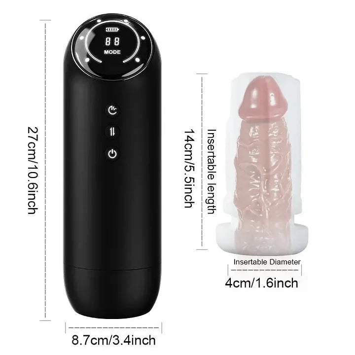 Rad – 4 Stroking & Sucking 10 Vibration Thrusting Auto Heating Male Masturbator