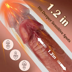 Parker – Remote Control 3 Telescopic & 5 Vibration Realistic Vibrating Dildo for G-spot Anal Stimulation