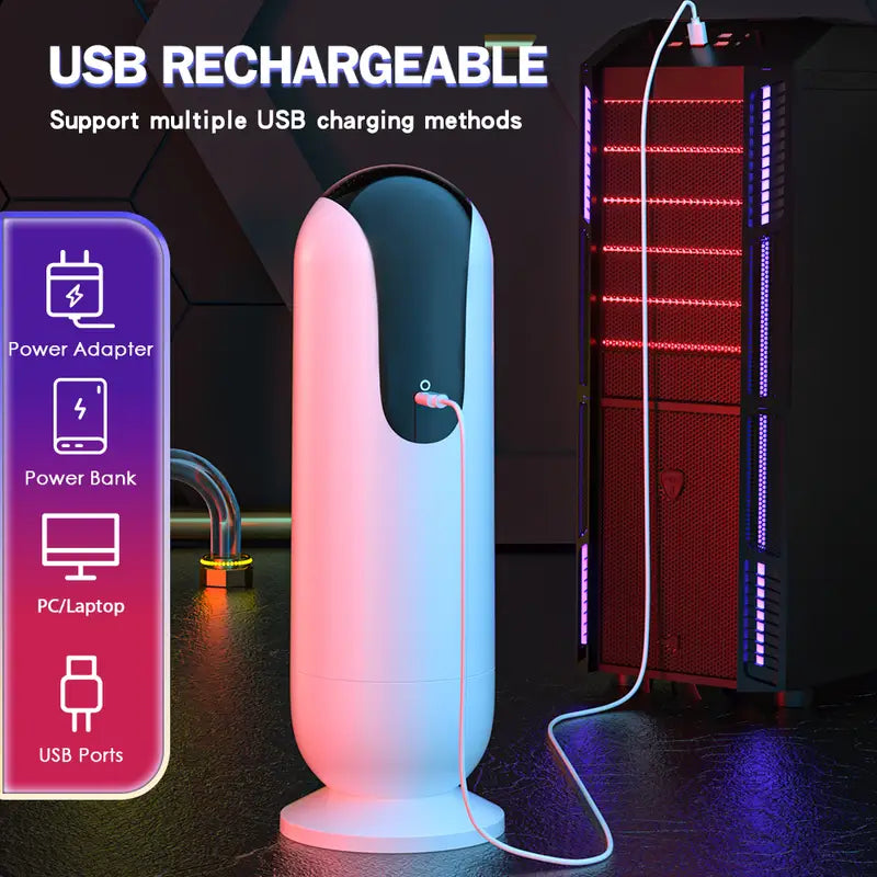 Benjamin – Automatic Sucking Heated 10 Rotating Vibrations & Heating Base Male Masturbator Cup
