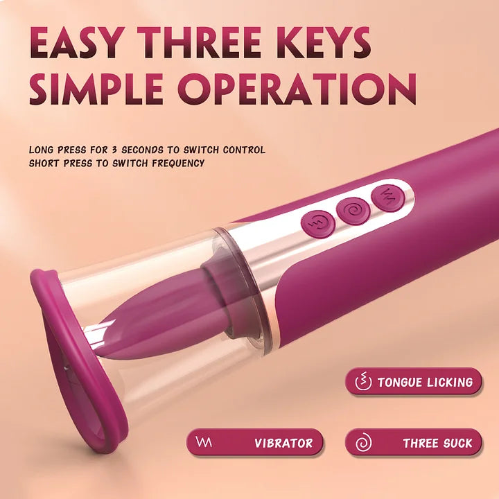 3 in 1 Clit Licking Tongue & Clitoral Sucking G Spot Vibrator Sex Toys