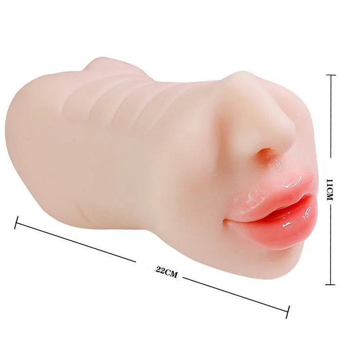 Olivia Triple Entry Masturbator – Mouth Vagina Anus in One Toy