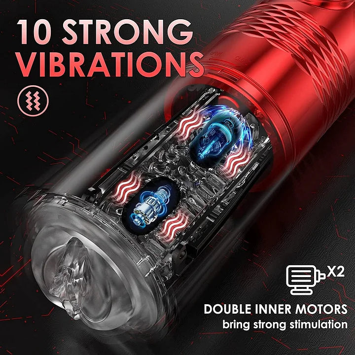 Malcolm – Automatic 10 Vibrating & 6 Thrusting LCD Display Male Masturbator Men Pocket Pussy Male Stroker 3D Sleeve Sex Machine