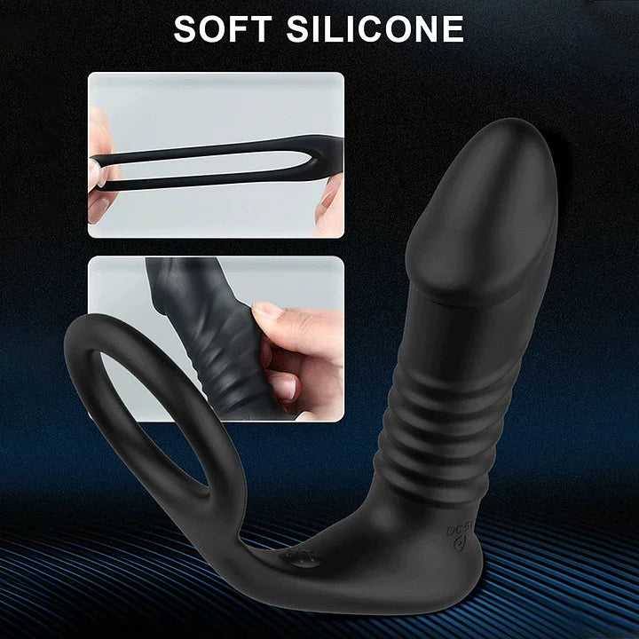 Wireless Remote Control 10 Thrusting & Vibrating Male Anal Vibrator Prostate Massager