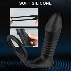 Wireless Remote Control 10 Thrusting & Vibrating Male Anal Vibrator Prostate Massager