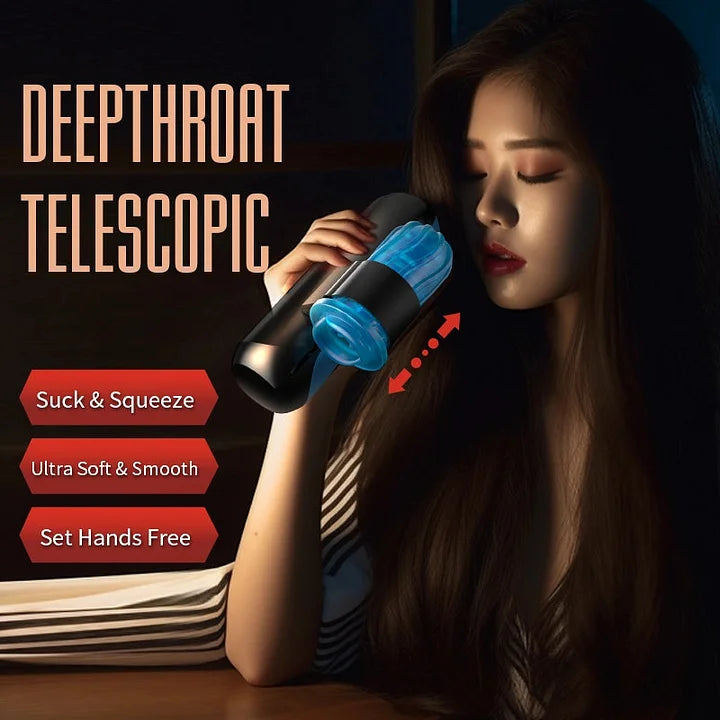 Keith – Male Masturbator Deep Throat Thrusting Sucking Vibration Telescopic Masturbator