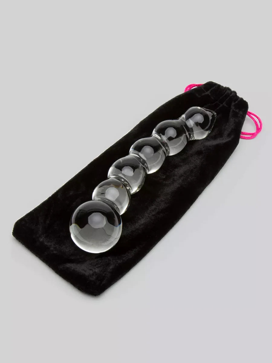 Beaded Sensual Glass Dildo 7 Inch