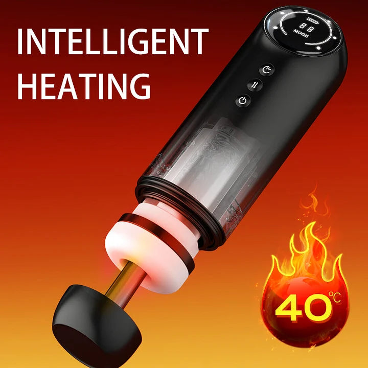 Rad – 4 Stroking & Sucking 10 Vibration Thrusting Auto Heating Male Masturbator