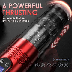 Malcolm – Automatic 10 Vibrating & 6 Thrusting LCD Display Male Masturbator Men Pocket Pussy Male Stroker 3D Sleeve Sex Machine