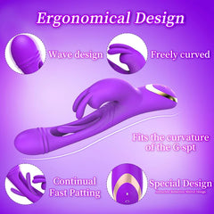 Naomi – 12 Vibration 12 Flapping Modes Flapping Vibrator Rabbit Dildo G Spot Vibrators Finger Vibrator for Clit Nipple