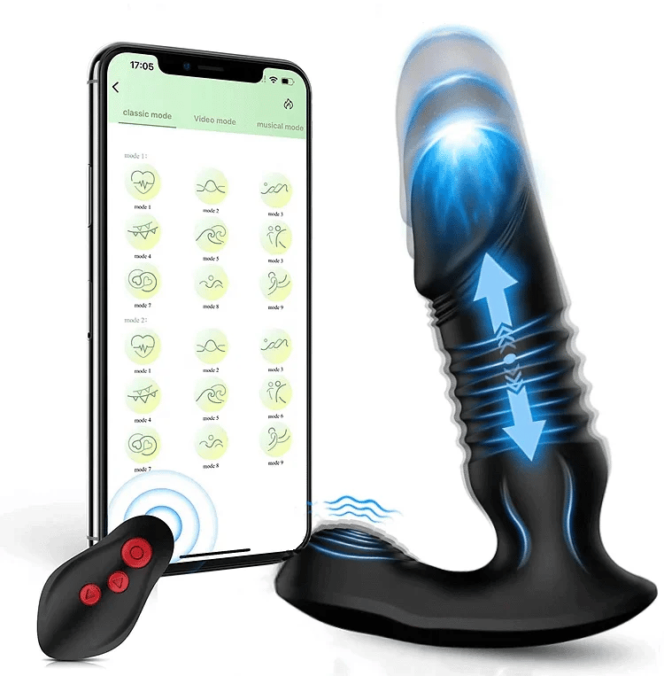 Patrick – App & Remote Control 7 Thrusting & Vibrating Modes Adjustable Male Anal Sex Toys Prostate Massager & Anal Plug Prostate Stimulator Toys