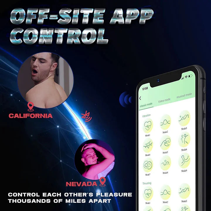 3 Thrusting and 9 Vibrating App Remote Control Prostate Massager
