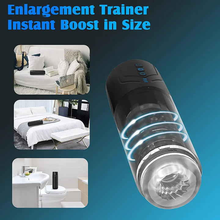 Oliver – 2 in 1 Automatic 7 Rotation & 7 Suction Modes Male Masturbator Penis Pump Adult Blowjob Machine