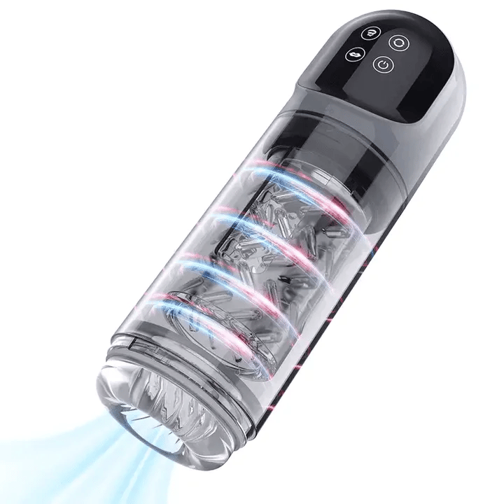 Cody – Automatic 4 Pump & 7 Sucking & 7 Rotating & 7 Licking & LCD Display Sex Machine Pocket Pussy Male Stroker Penis Pump