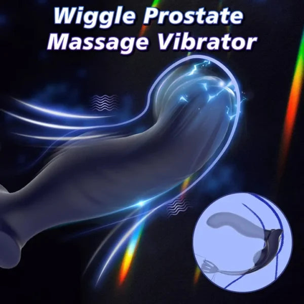 12 Patterns Vibrating 3 IN 1 Prostate Massager Anal Sex Toys with Dual Penis Ring