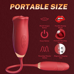 Grace – Thrusting & Vibrating Bullet Stimulator and Mouth Biting Vibrator