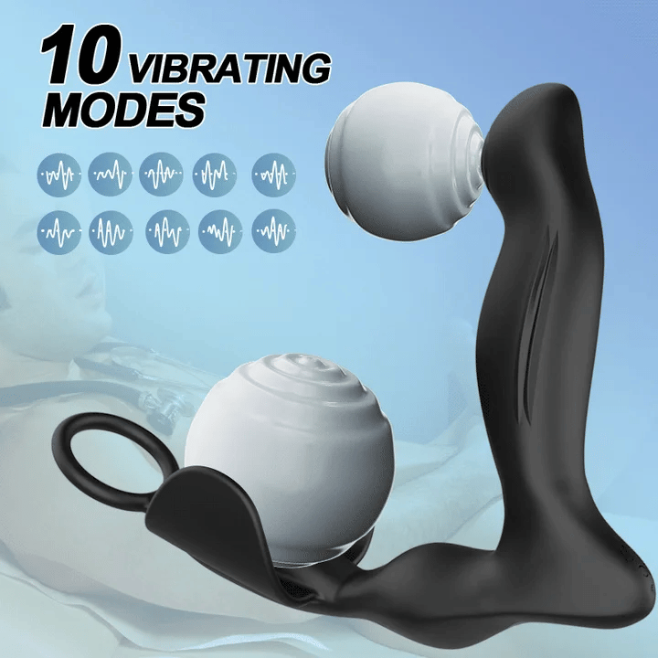 10 Vibrating Heating Ergonomic Prostate Massager