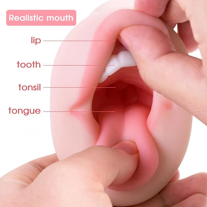 Ava – Realistic Mouth Clitoris Masturbation 2-in-1 Pocket Pussy 8.2inch
