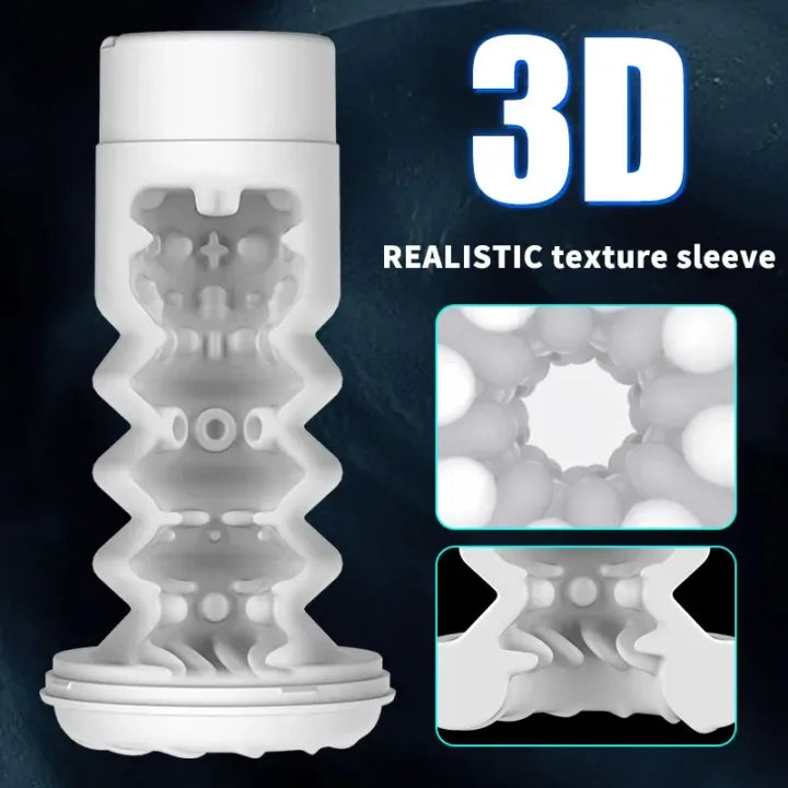 Tobias – 7 Thrust & Rotate Modes Recharge Male Masturbator with 3D Real Texture Sleeve