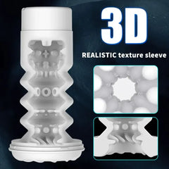 Tobias – 7 Thrust & Rotate Modes Recharge Male Masturbator with 3D Real Texture Sleeve