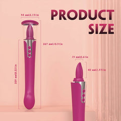 3 in 1 Clit Licking Tongue & Clitoral Sucking G Spot Vibrator Sex Toys