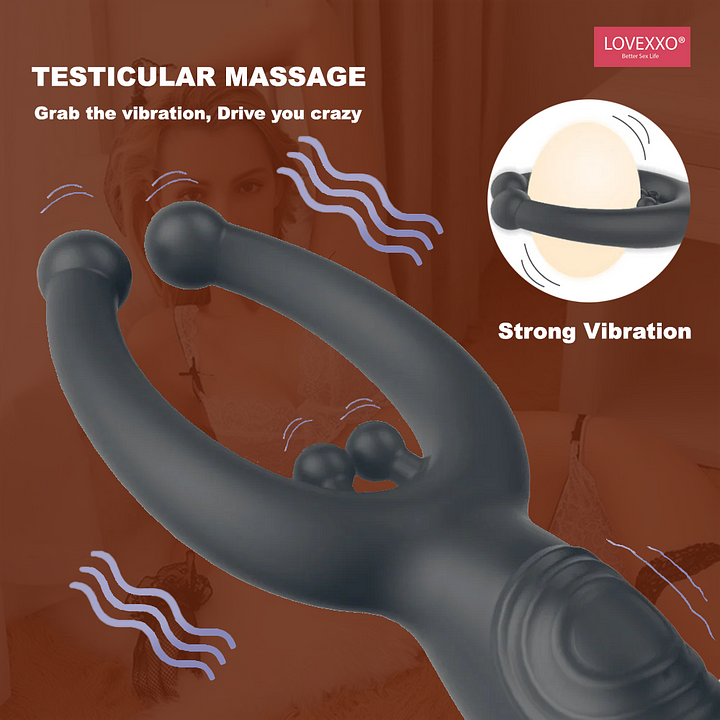 Remote Control Prostate Massager with Ball Loop – Anal Vibrator & Vibrating Cock Ring