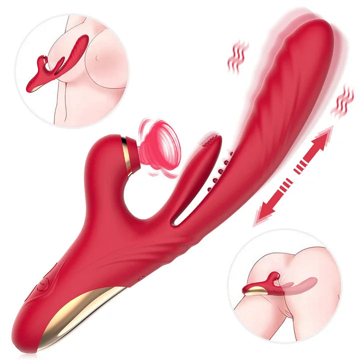 Evadne – 3-in 1 Thrusting & Suction Tongue Vibrator for Clit & G-spot