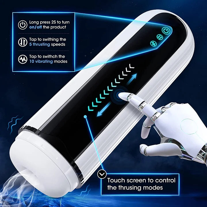 Jose – Automatic Male Masturbator 5 Thrusting & Vibrating LCD Display Electric Male Stroker