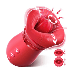 Nevaeh – 4IN1 Mouth Sucking Vibrator 10 Tongue Licking 3 Auto & 1 Manual Sucking Clit Nipple G Spot Vibrators