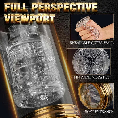 Gage – 10 Telescopic Rotations and 10 Suction Modes with 3D Realistic Vagina Textured Automatic Male Oral Sex Masturbator