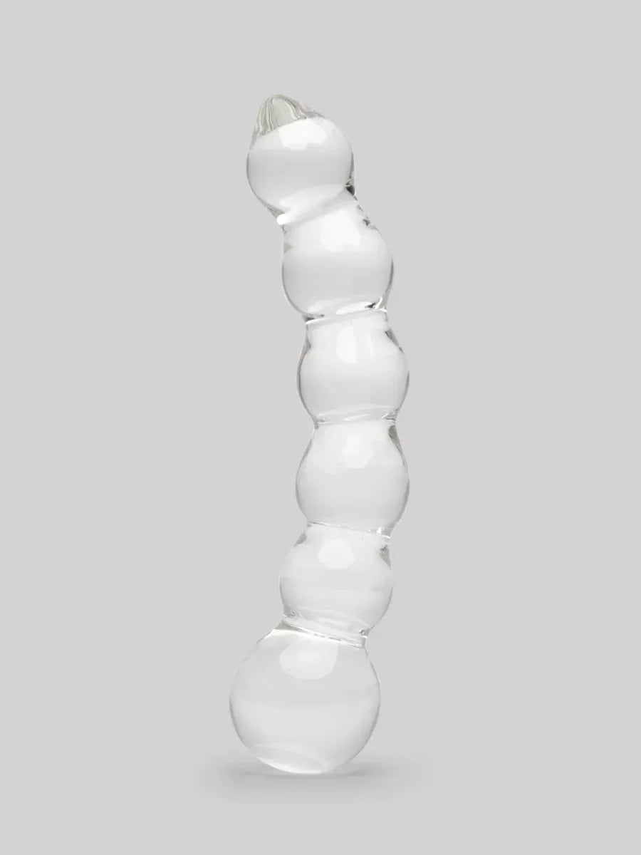 Beaded Sensual Glass Dildo 7 Inch