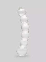 Beaded Sensual Glass Dildo 7 Inch