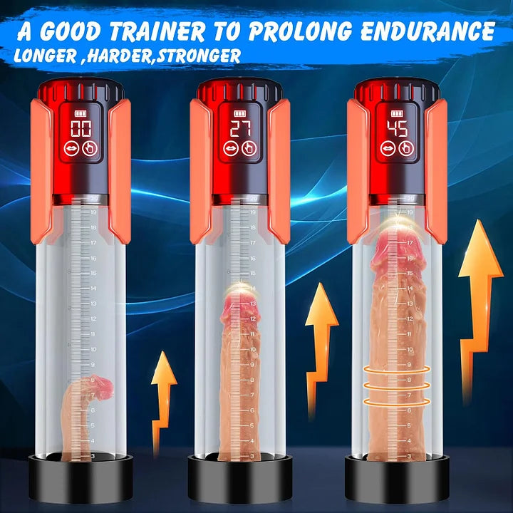 5 Suction Intensities Extended Erection and Air Pressure Device Automatic Penis Enlarger Extend Vacuum Pump