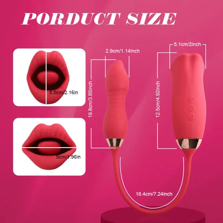 Aria – 9 Vibration Modes and 7 French Kissing 3-in-1 Bitting & Thrusting Vibrator