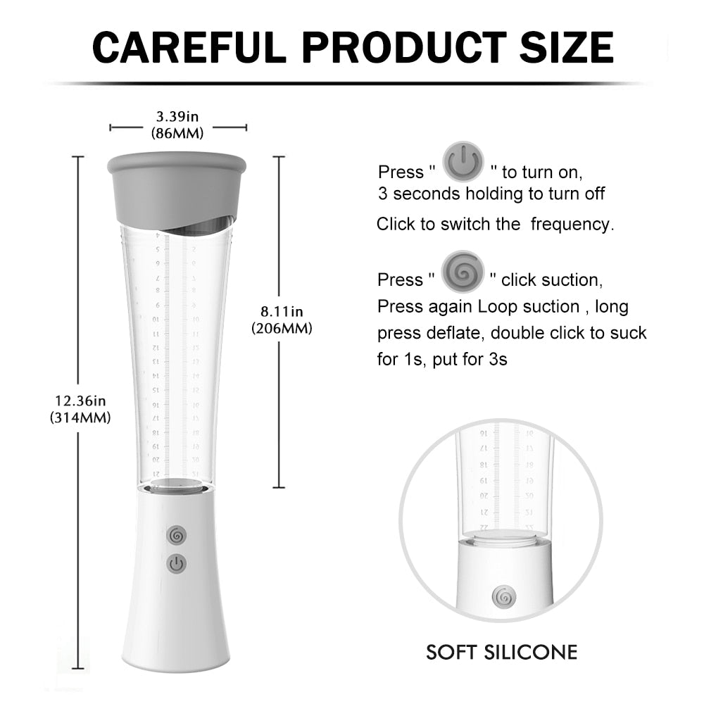 S-HANDE 2 In 1 Penis Vacuum Pump Pussy Stroker