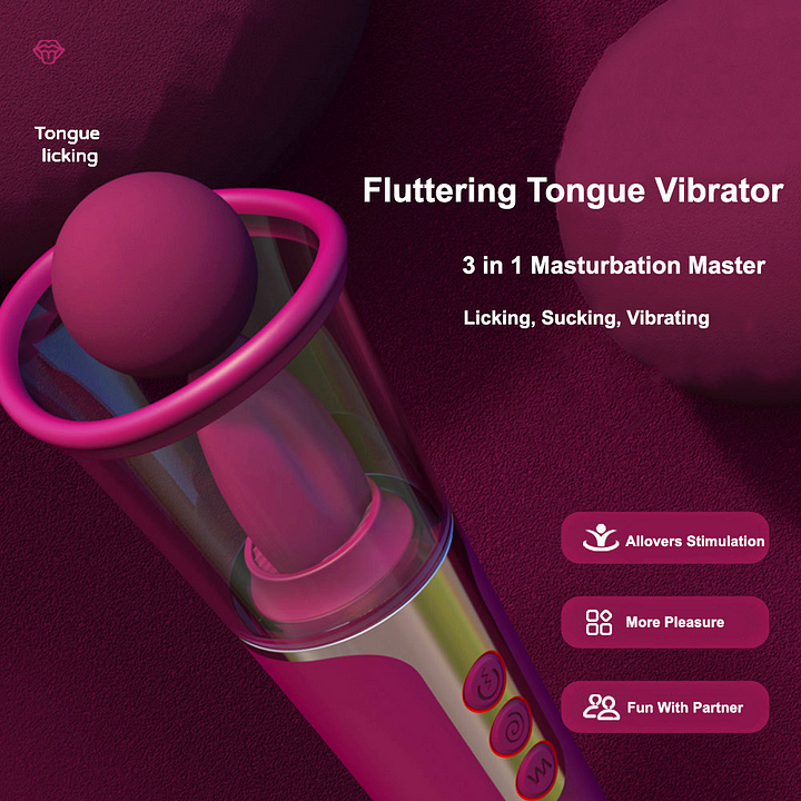 3 in 1 Clit Licking Tongue & Clitoral Sucking G Spot Vibrator Sex Toys