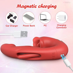 Danica – 7 Flapping & Vibrating & Licking G Spot Vibrator Tongue Toys Thrusting Dildo for Clitoral Stimulation