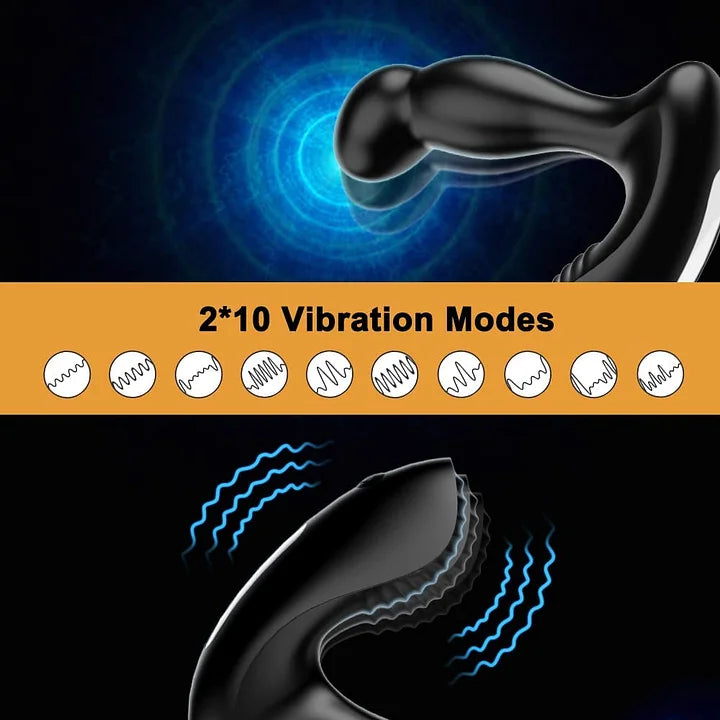 Brian – Remote Control 3 in 1 Prostate Vibrator Toy with 5 Swing Motion 2x10Vibration Modes Prostate Massager & Anal Butt Plug