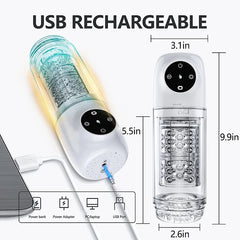 Ethan – Automatic 4 in 1 Upgraded 7 Suction & 7 Rotation Male Masturbator 4s Lockable One-Click Release Vacuum Penis Pump