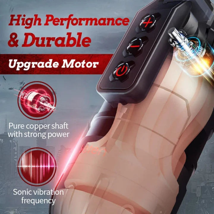 Tristan – Strong Sucking Durable APP Remote Control 2 in 1 Pussy Pockets 10 Vibration Male Masturbation Cup