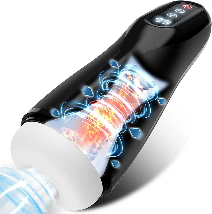 Automatic Male Masturbators – Carl Hands Free Male Masturbator with Suction & Male Stroker 3D Textured Men’s Blowjobsex Machine