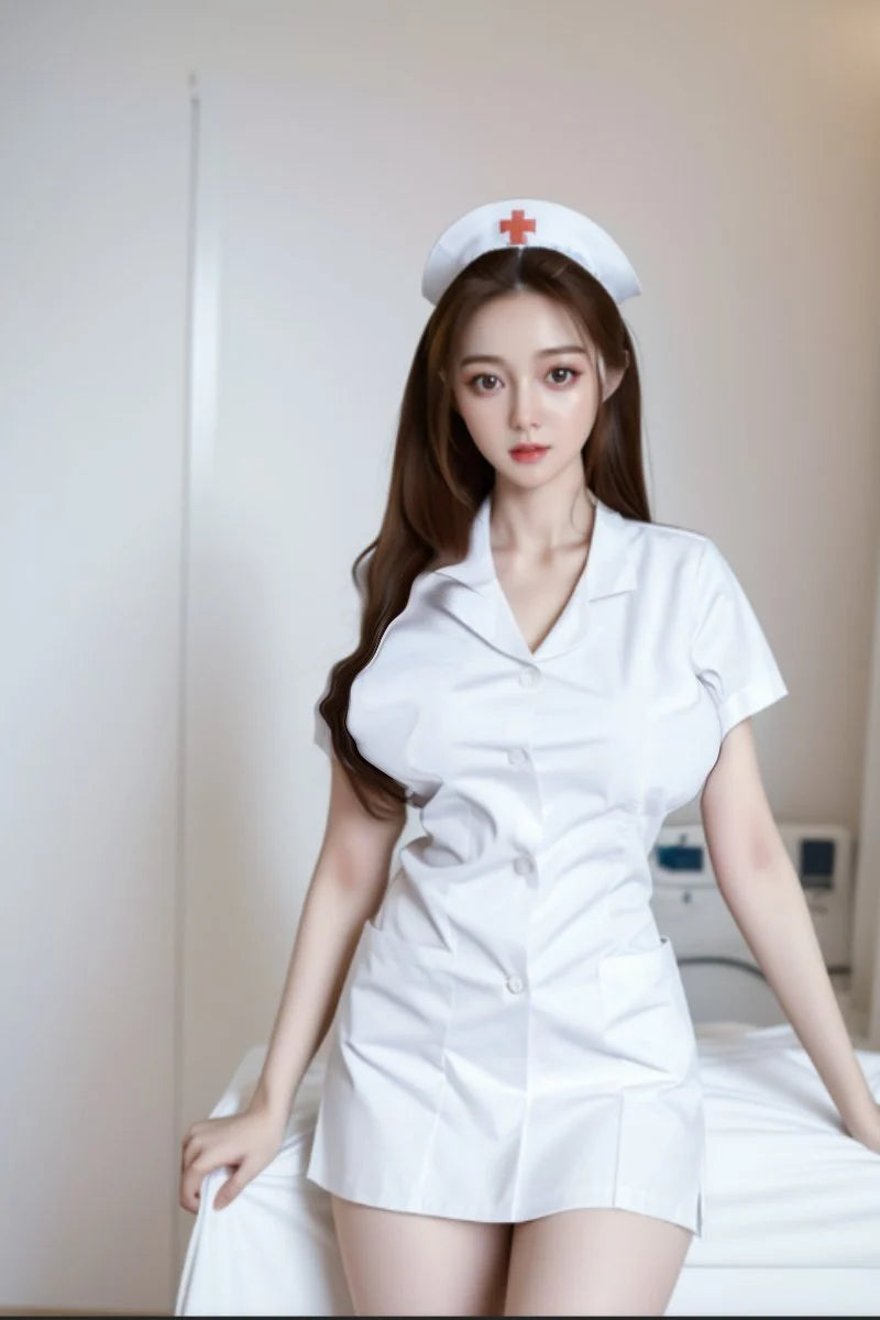 Aki Asian Sex Doll 158cm/5ft2 G Cup Realistic Nurse Tpe body+Slicone head