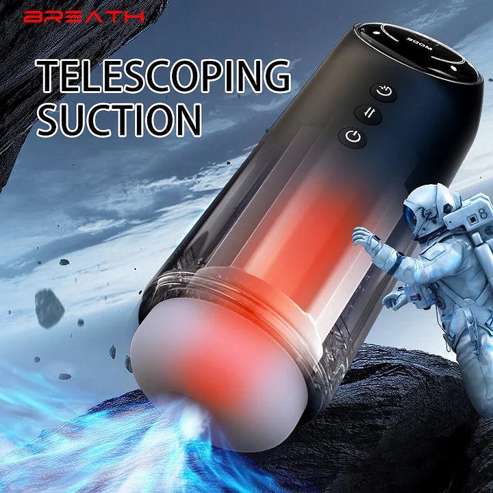 Rad – 4 Stroking & Sucking 10 Vibration Thrusting Auto Heating Male Masturbator