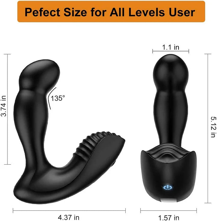 Brian – Remote Control 3 in 1 Prostate Vibrator Toy with 5 Swing Motion 2x10Vibration Modes Prostate Massager & Anal Butt Plug