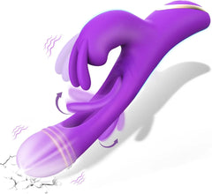 Naomi – 12 Vibration 12 Flapping Modes Flapping Vibrator Rabbit Dildo G Spot Vibrators Finger Vibrator for Clit Nipple