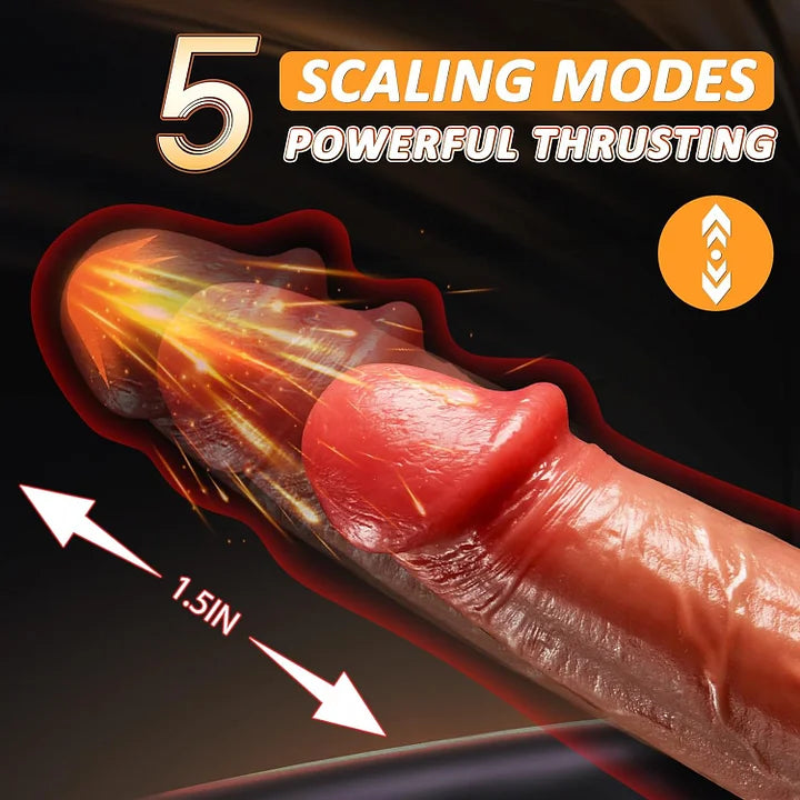 Atlas – Thrusting Dildo Clit G Spot Vibrator Sex Toys with 5 Thrusting 5 Vibration Strong Suction Cup