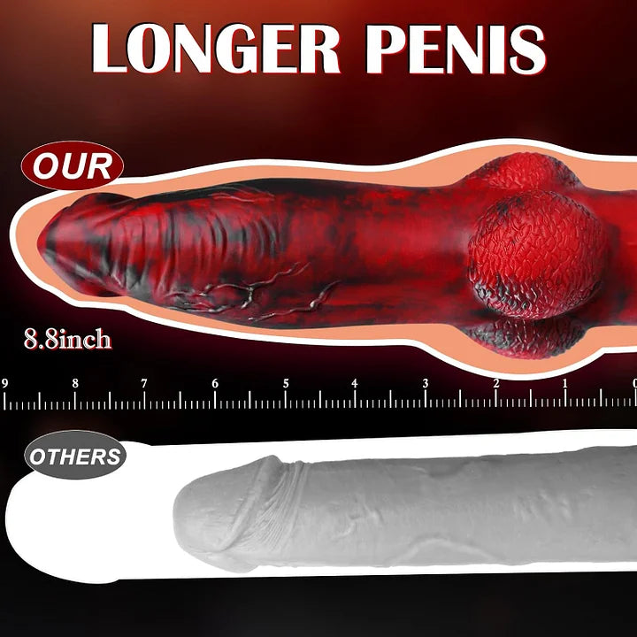 Thick Anal 3 IN 1 Huge Knot Fantasy Monster Dildo for U and G-spot with Suction Cup