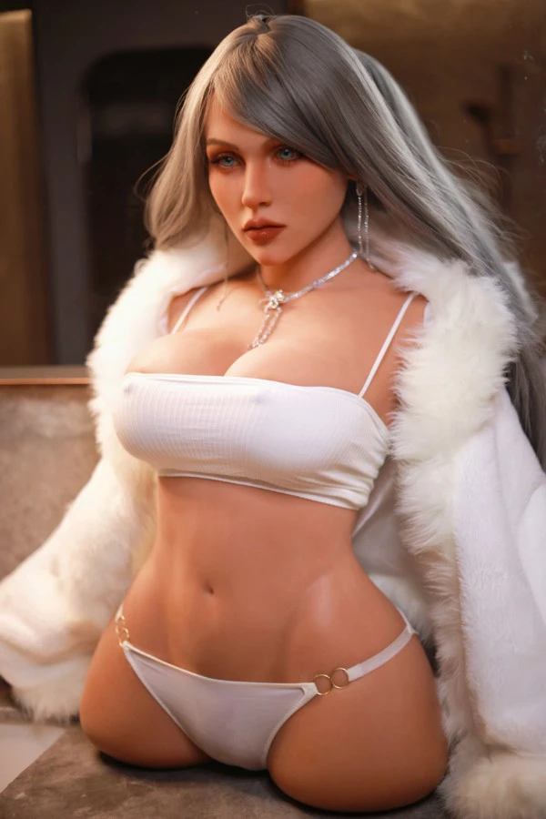 Una Silver Hair Big Booty Torso Sex Doll 85cm Cheap sex dolls